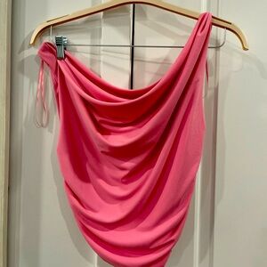 Zara pink off the shoulder tank top
